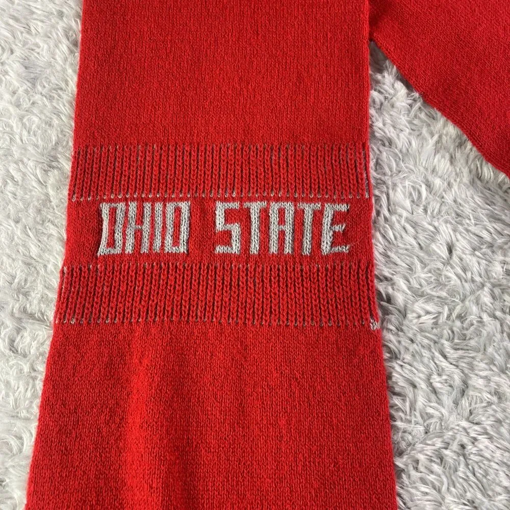 Ohio State Buckeyes Scarf Red Gray One Size OSU Winter Fall Supporter SGA